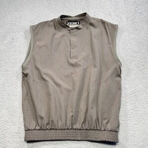 Zero Restriction Golf‎ Vest Men Medium Plaid Pullover Wind Water Repellent USA